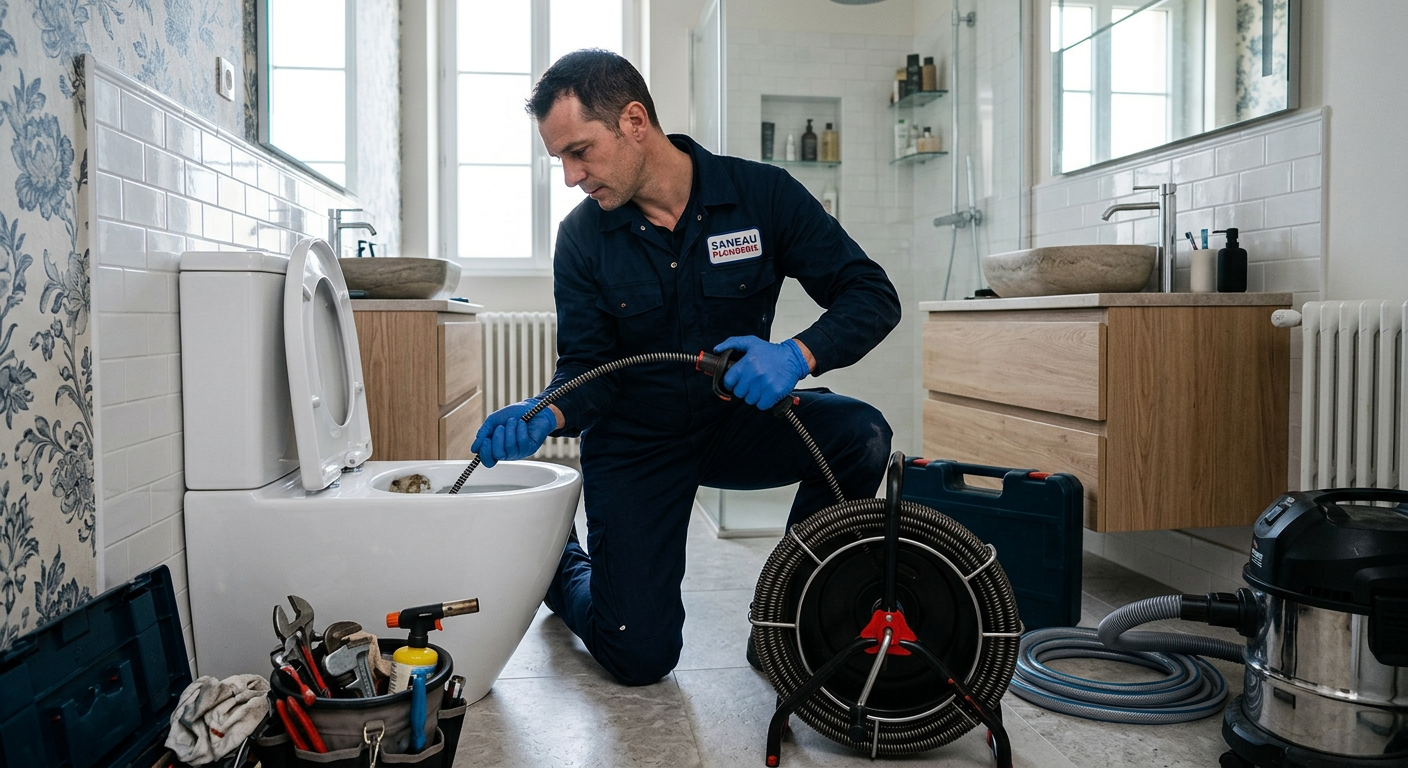 débouchage WC plombier Orléans